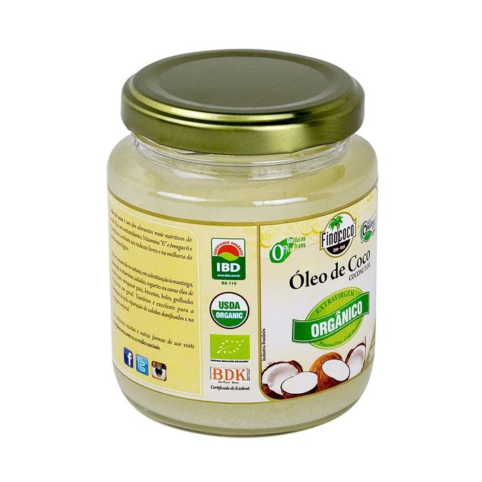 ÓLEO DE COCO EXTRAVIRGEM ORGÂNICO - 200mL