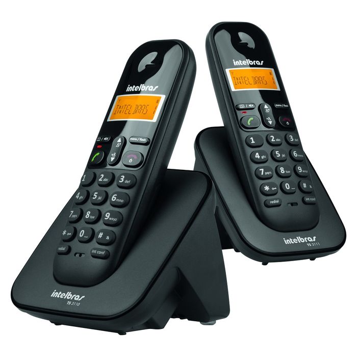 Telefone sem fio digital com ramal adicional - TS 3112 Preto