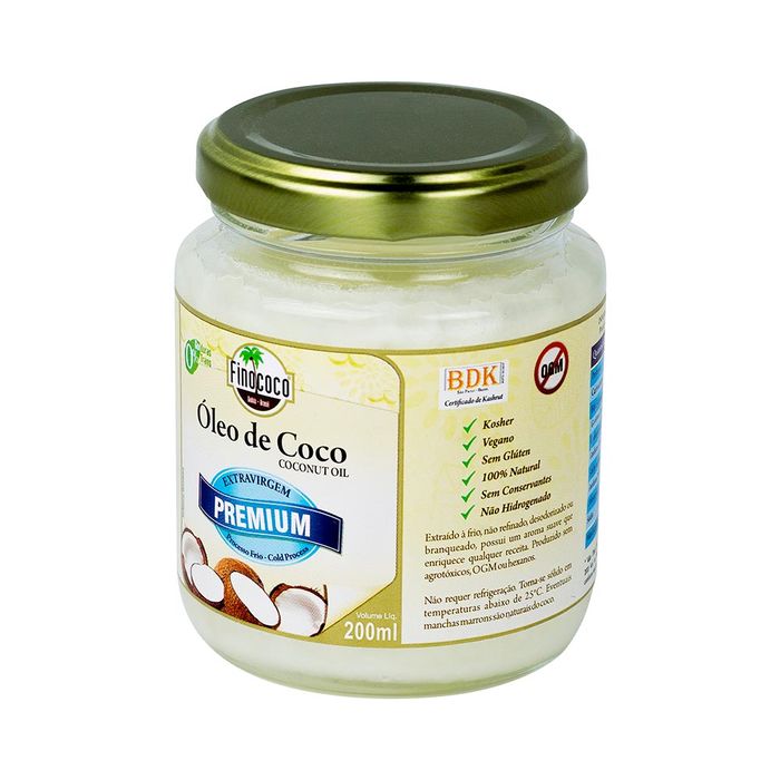 ÓLEO DE COCO EXTRAVIRGEM PREMIUM - 200mL