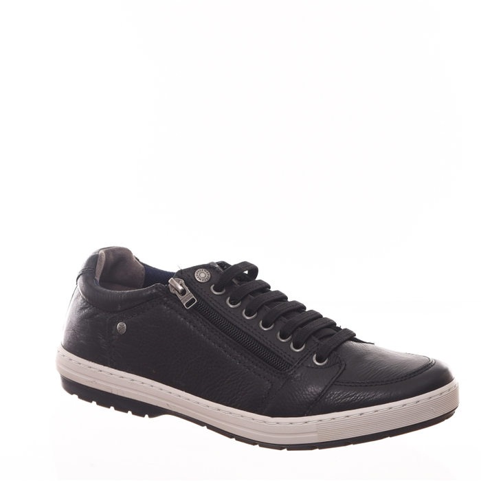 Sapatênis Freway Cadarço Elástico Detalhe Zíper 100% Couro