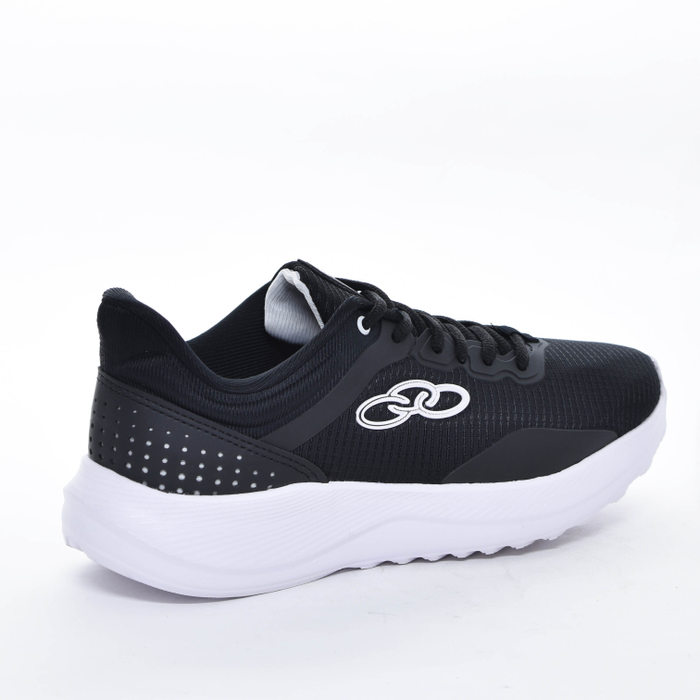 Tênis Olympikus Zex Tecnologia Evasense Tecido Trabalhado Recortes Emborrachado Microperfuros Preto