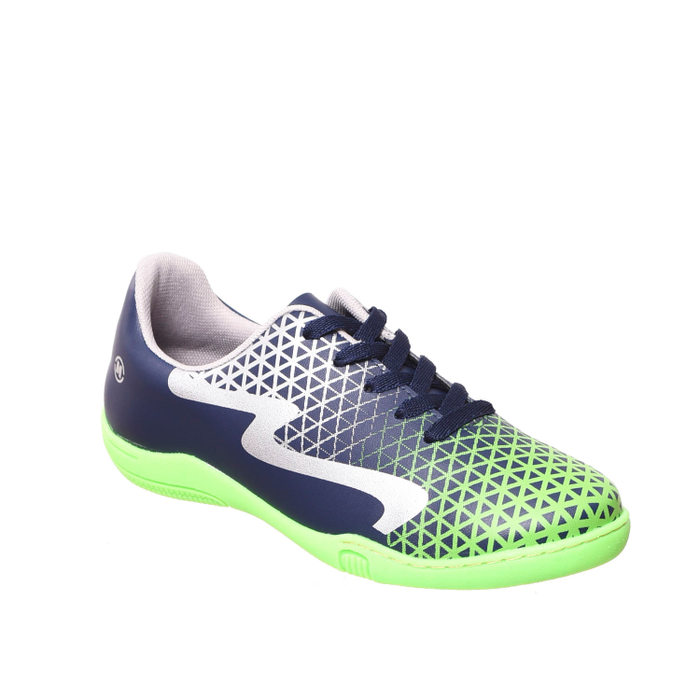 Chuteira Futsal Molekinho Azul Marinho e Verde