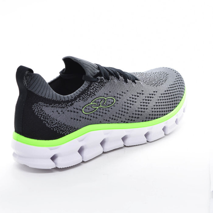 Tênis Olympikus Cygnus Mesh Trabalhado Tecnologia Evasense Aplicação Logo Detalhe Neon Solado Trator