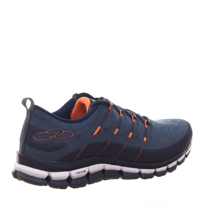 Tênis Olympikus Cyber Mesh Azul Petróleo e Laranja