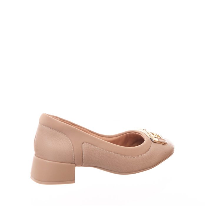 SAPATO COMFORTFLEX DETALHE LYCRA E FIVAELA SALTO QUADRADO BEGE