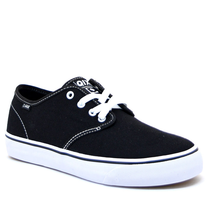 Tênis Skate Qix NB Vulcan Lona Preto e Branco