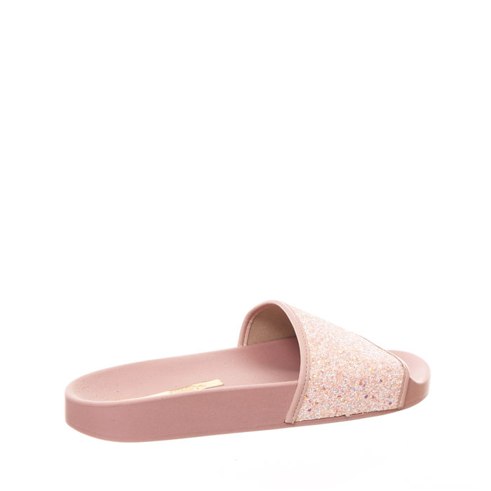 Chinelo Slide Moleca Glíter Rosa