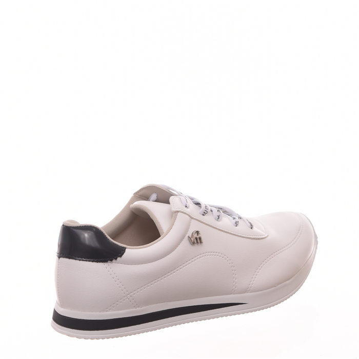 Tênis Jogger Via Marte Cadarço com Escrita Branco e Preto