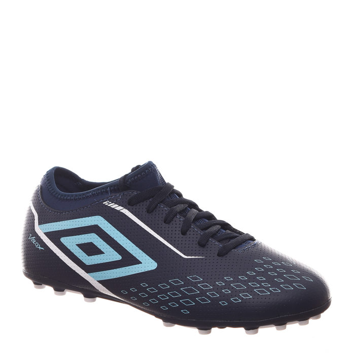 Chuteira Society Umbro Velox Azul Marinho e Azul