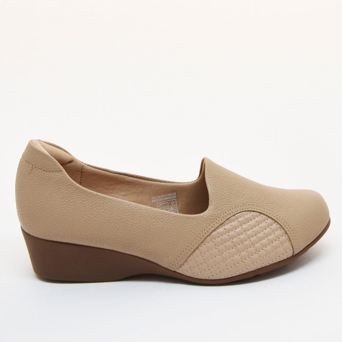 SAPATO SLIP-ON MODARE ULTRA CONFORTO COM PROTETOR JOANETE BEGE