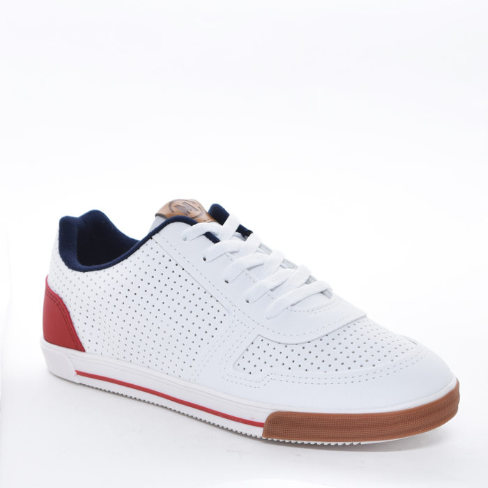 Tênis Molekinho Microperfuros com Recortes Detalhes Coloridos Solado Tratorado Branco