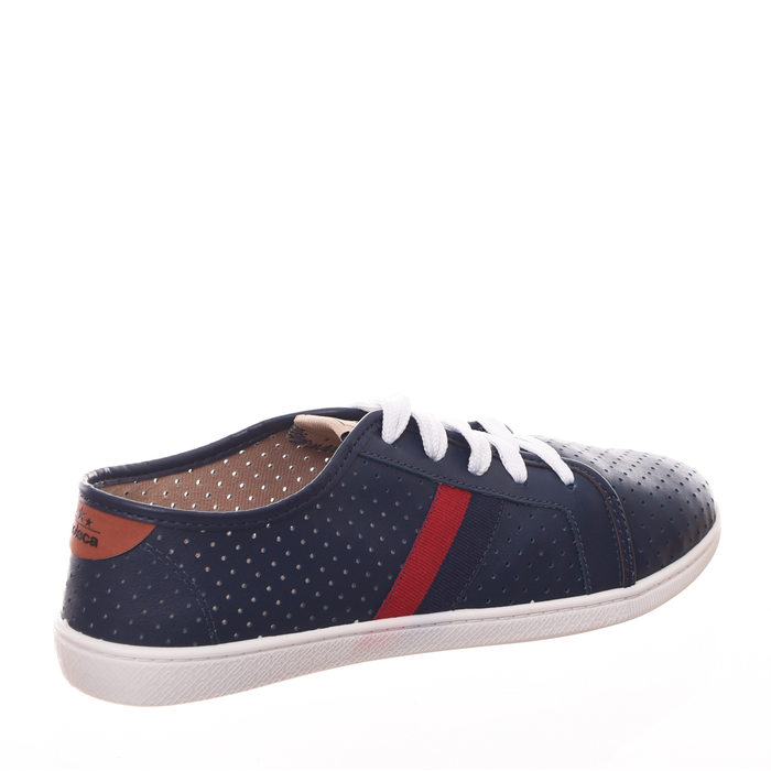 Tênis Moleca Microperfuros Listra Lateral Azul Marinho