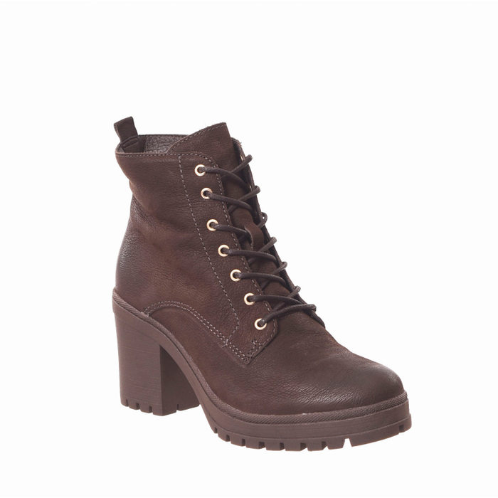 Bota Coturno Bottero Couro Nobuck Solado Tratorado Marrom