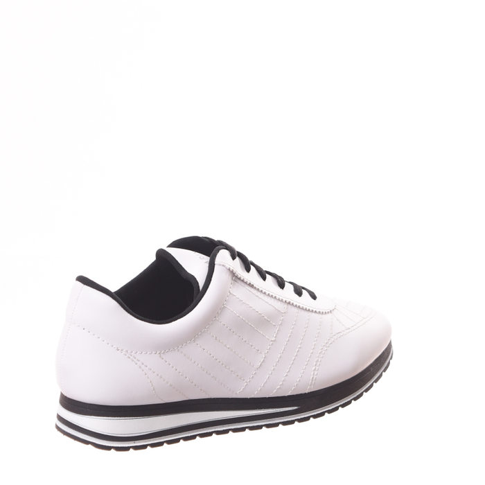 Tênis Jogger Ramarim Detalhe Costura Branco e Preto