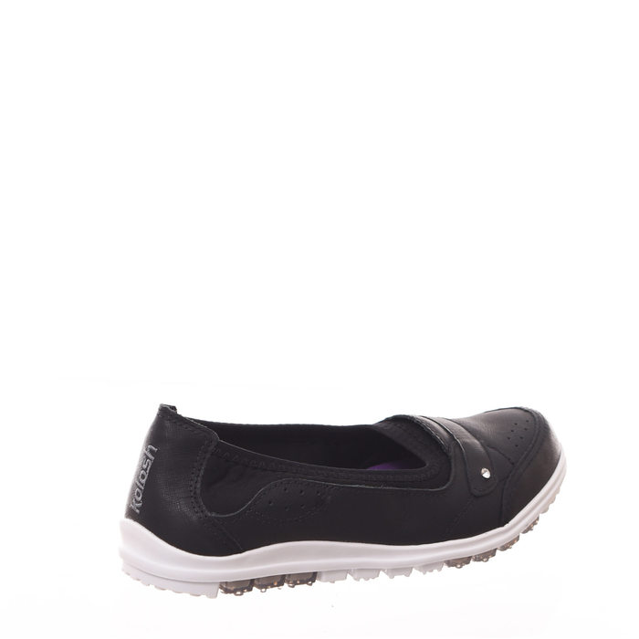 Tênis Slip-On Kolosh Sapatilha Palmilha com Gel no Calcanhar Couro Preto