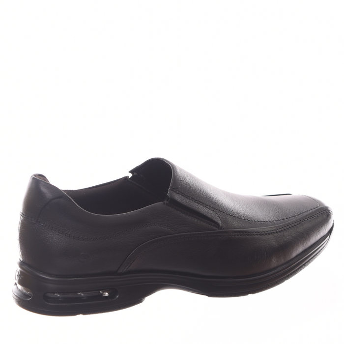 Sapato Democrata com Amortecedor Air Stretch Couro Preto