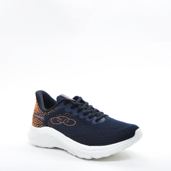 Tênis Olympikus Delta Kids Mesh Trabalhado Bicolor Aplicação Logo Azul Marinho