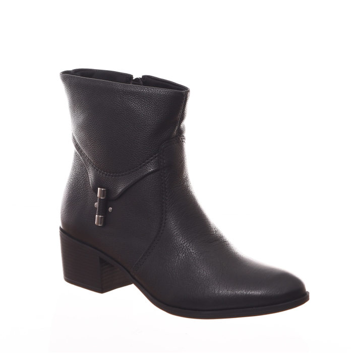 Bota Ankle Boot Bottero Detalhe Metal Couro Preta