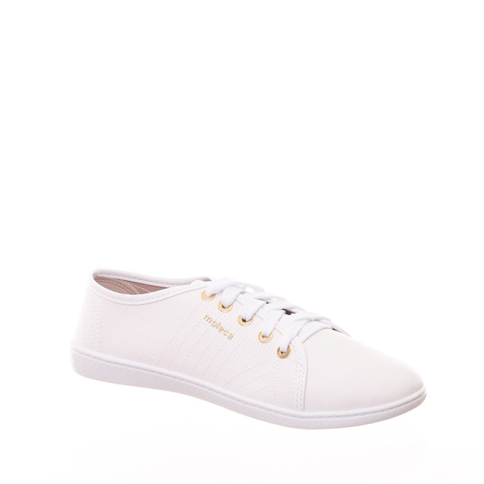 Tênis Moleca Detalhe Costura Branco