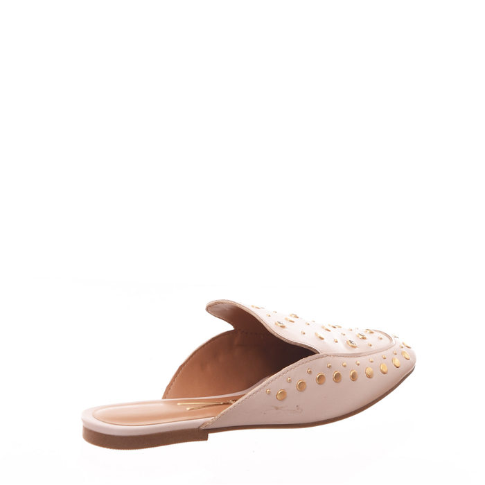 Sapato Mule Vizzano Aplicação Tachas Strass Bege