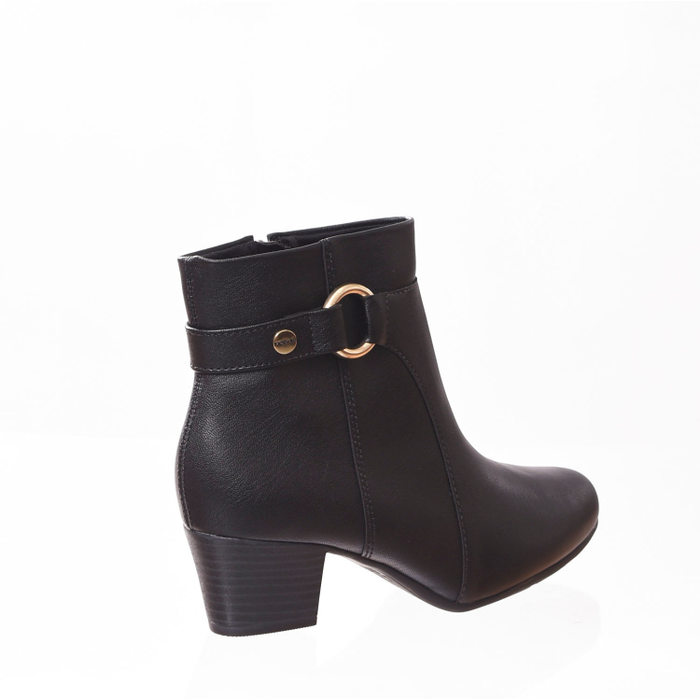 BOTA ANKLE BOOT MODARE ULTRA CONFORTO DETALHE FIVELA PRETA