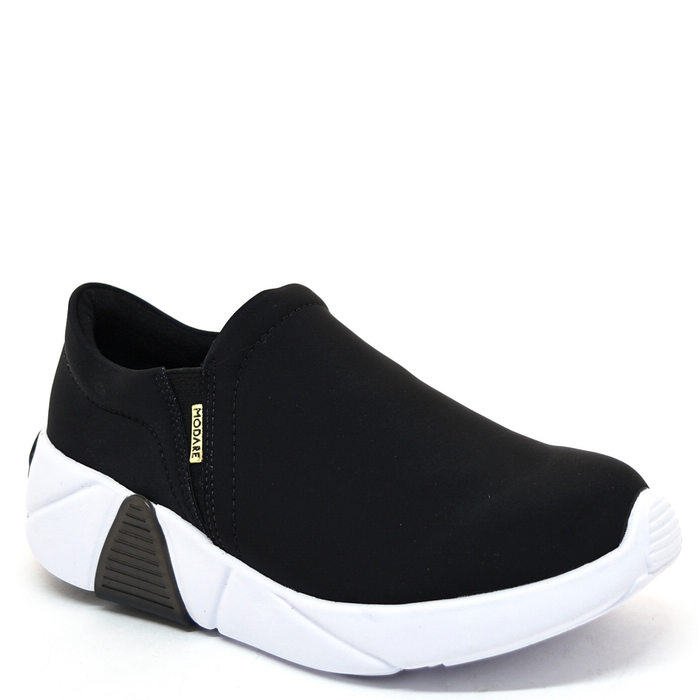 Tênis Modare Ultra Conforto Lycra Solado Branco Preto