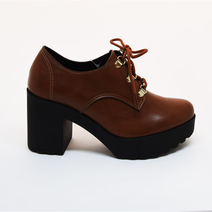 Sapato Oxford Moleca Solado Tratorado Caramelo