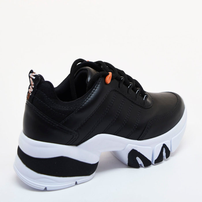 Tênis Chunky Ramarim Detalhe Costura Neon Branco e Cinza