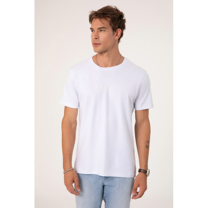 Camiseta Dlz Algodão Manga Curta Estampa Escrita Branco