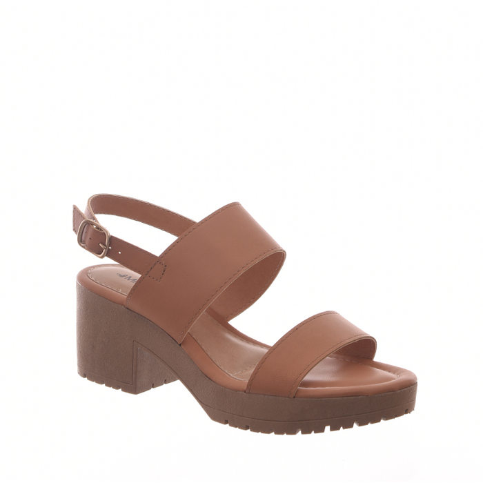 Sandália Meia Pata Mississipi Salto Grosso Tratorado Caramelo