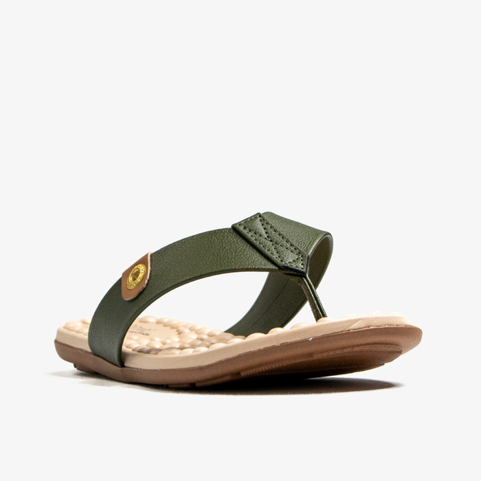 Rasteira Modare Ultra Conforto Palmilha Massageadora Cabedal Detalhe Ilhós Verde