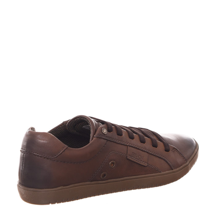 Sapatênis Ferracini Solado Bege Cadarço Elástico Couro Marrom