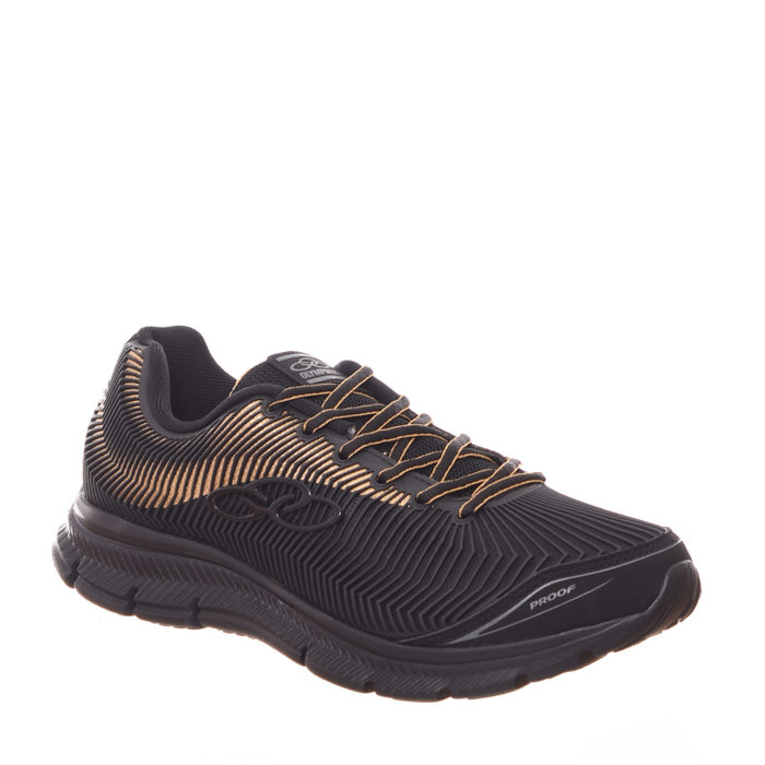 Tênis Olympikus Proof Trabalhado Preto e Dourado 