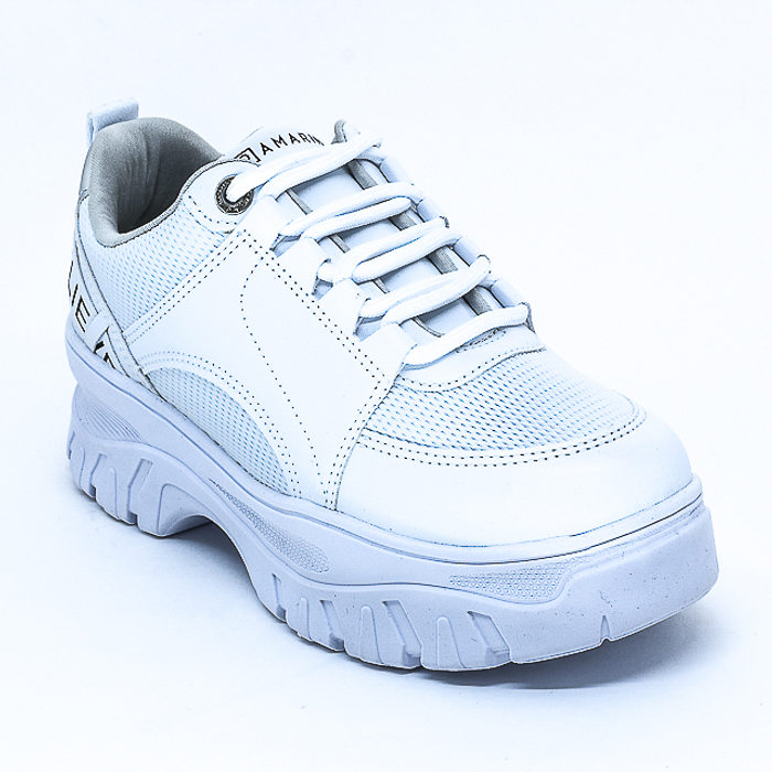 Tênis Chunky Ramarim com Recortes Detalhe Escrita Branco