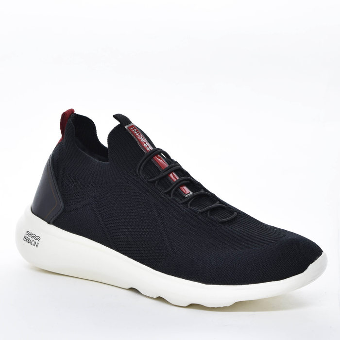 Tênis Slip-On Ferracini 24h Volt Jogger Mesh Tecnologias Fly e Dry Cadarço Elástico Preto