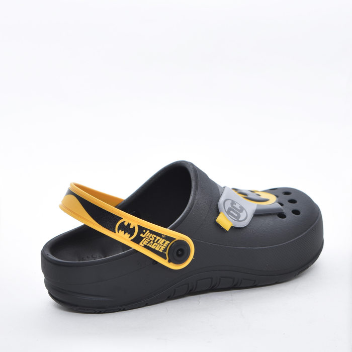 Sandália Crocker Grendene Liga da Justiça Batman Preto e Amarelo