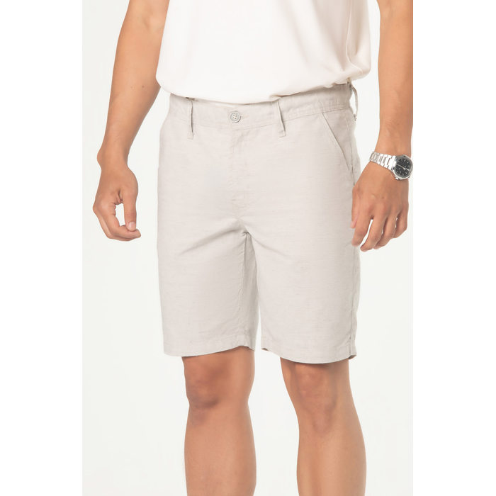 Bermuda Dlz Chino Algodão Aplicação Bordado Logo Bolso Faca Cinza