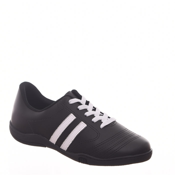 Chuteira Futsal Molekinho com Listra Lateral Preto e Branco