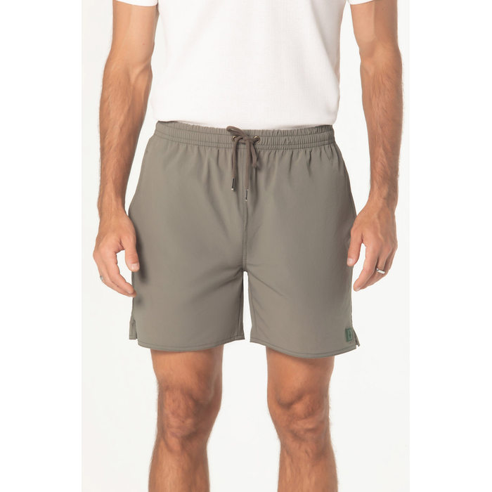 Short Banho Dlz Poliamida Elastano Cós Elástico com Amarração Liso Aplicação Logo Bolso Embutido Ver