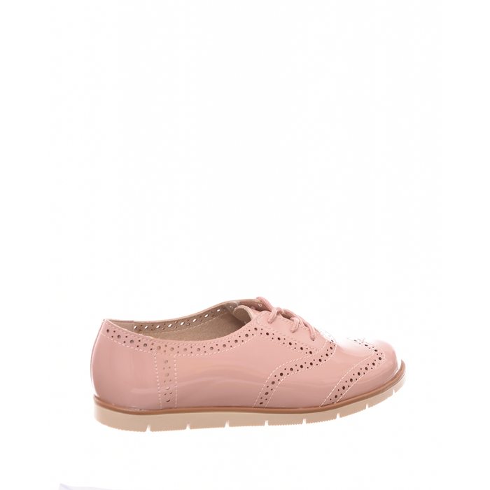 Tênis Oxford Moleca Microperfuros Verniz Rosa