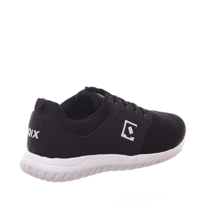 TÊNIS QIX DB DOIS TELA ESTAMPA LOGO SOLA BRANCA NYLON PRETO