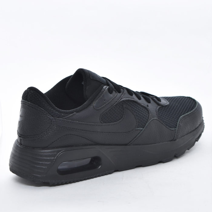 Tênis Nike Air Max SC Noir Tela Aplicação Logo Solado com Gel Preto