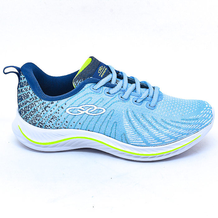 Tênis Olympikus Boreal Mesh Tecnologia Evasense Solado Trabalhado com Neon Azul