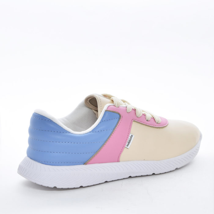 Tênis Jogger Molekinha com Recortes Coloridos Palmilha Soft Solado Trabalhado Multicores