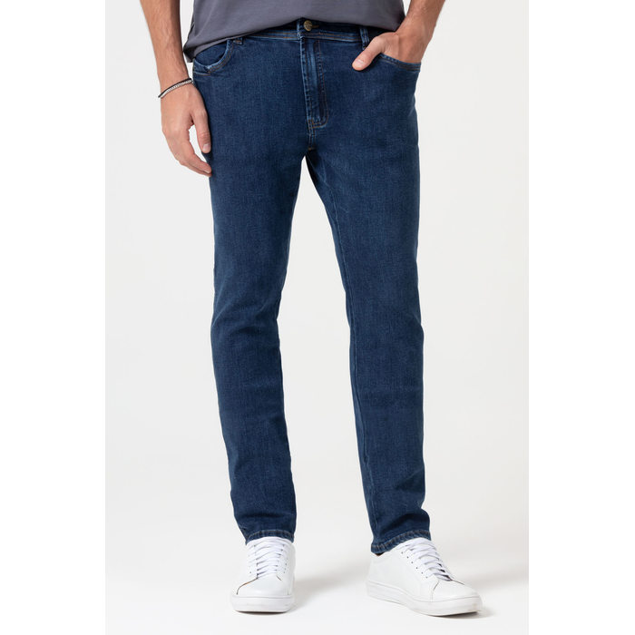 Calça Jeans Dlz ALPE Slim Lisa com Bolso Azul Escuro