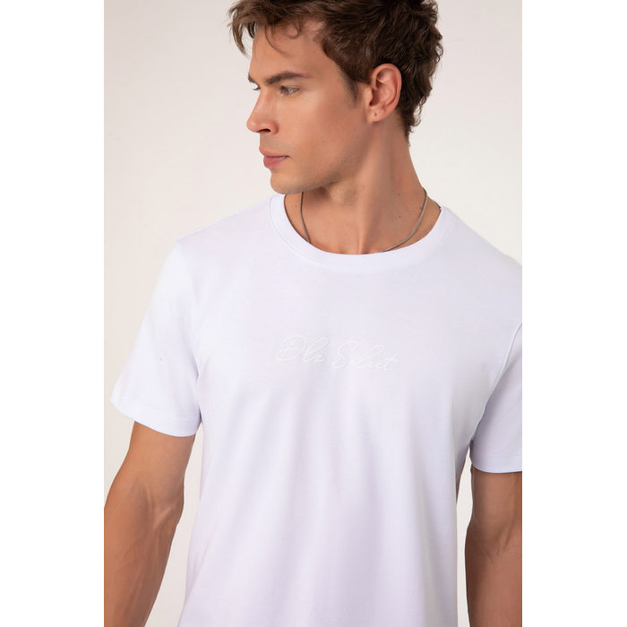 Camiseta Dlz Algodão Manga Curta Estampa Escrita Branco