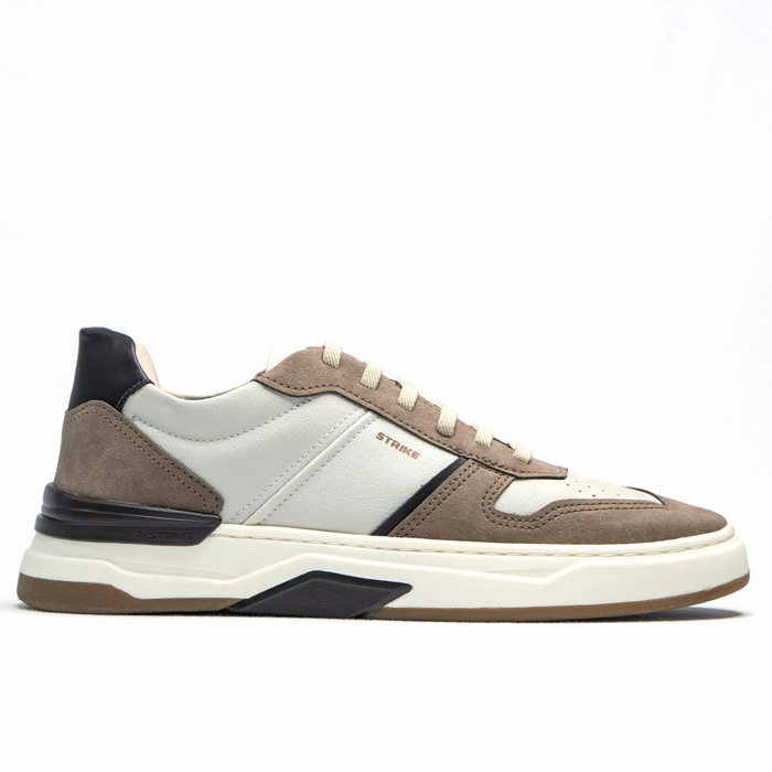 Tênis Strike Space Bicolor Cadarço Elástico Detalhe Microperfuros Solado Tratorado Bege