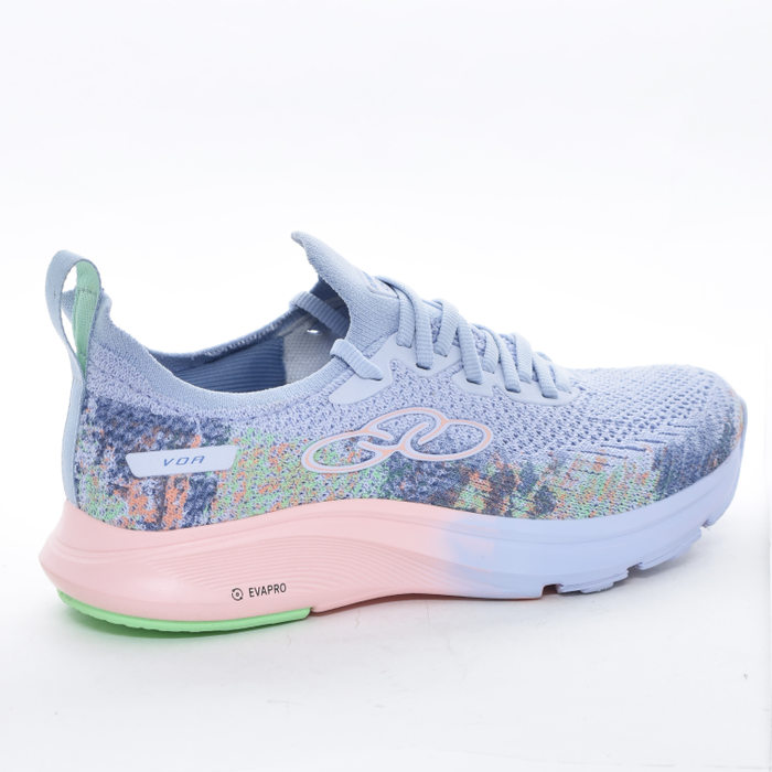 Tênis Slip-On Olympikus Voa Colors Tecnologia Hypersox Cadarço Pinceladas Bicolor Solado Evapro Lilá