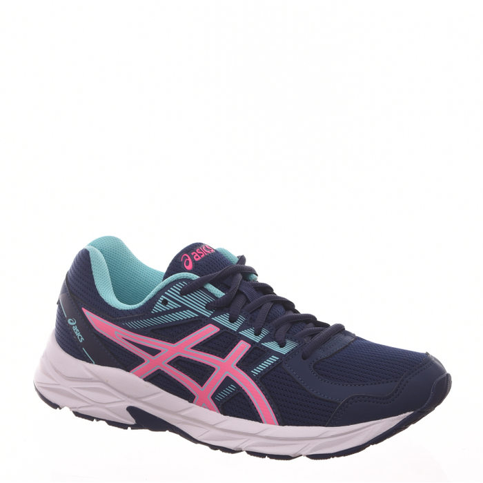 Tênis ASICS Raiden Mesh Azul Marinho e Rosa