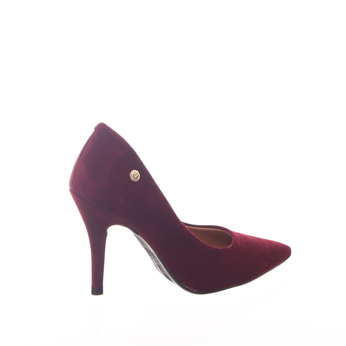 Sapato Scarpin Vizzano Bico Fino Nobuck Bordô